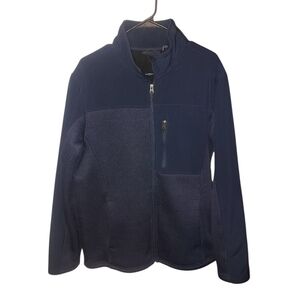 Swiss Tech navy blue full-zip fleece